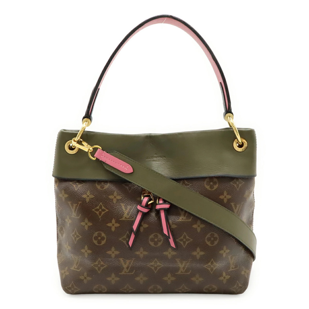 LOUIS VUITTON Monogram Tuileries Besace 2way Shoulder Bag Leather Khaki Brown
